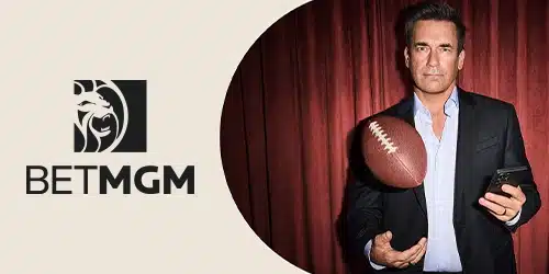 Ohio Sports Betting betmgm bonus banner with Jon Hamm
