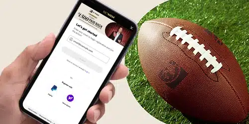 betmgm ohio promo code signup banner with signup page of betmgm mobile app
