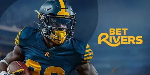 BetRivers sportsbook banner showing an athlete with a ball